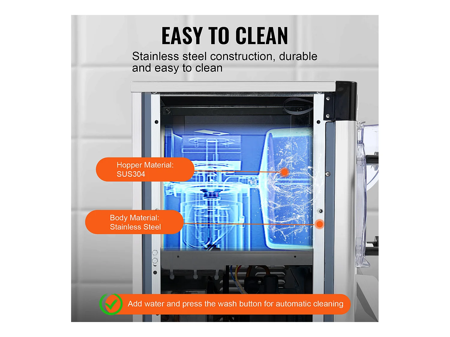 Machine à Crème Glacée SucceBuy, 12 L/h, 1295 W, Pré-refroidissement Automatique, Panneau LED, pour Snack-bars