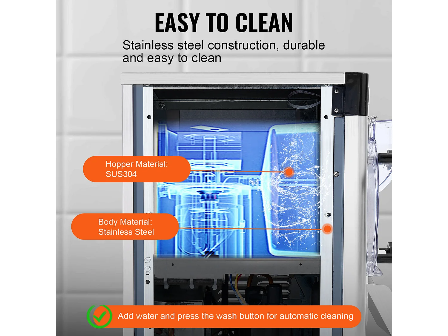 Machine à Crème Glacée SucceBuy, 12 L/h, 1295 W, Pré-refroidissement Automatique, Panneau LED, pour Snack-bars