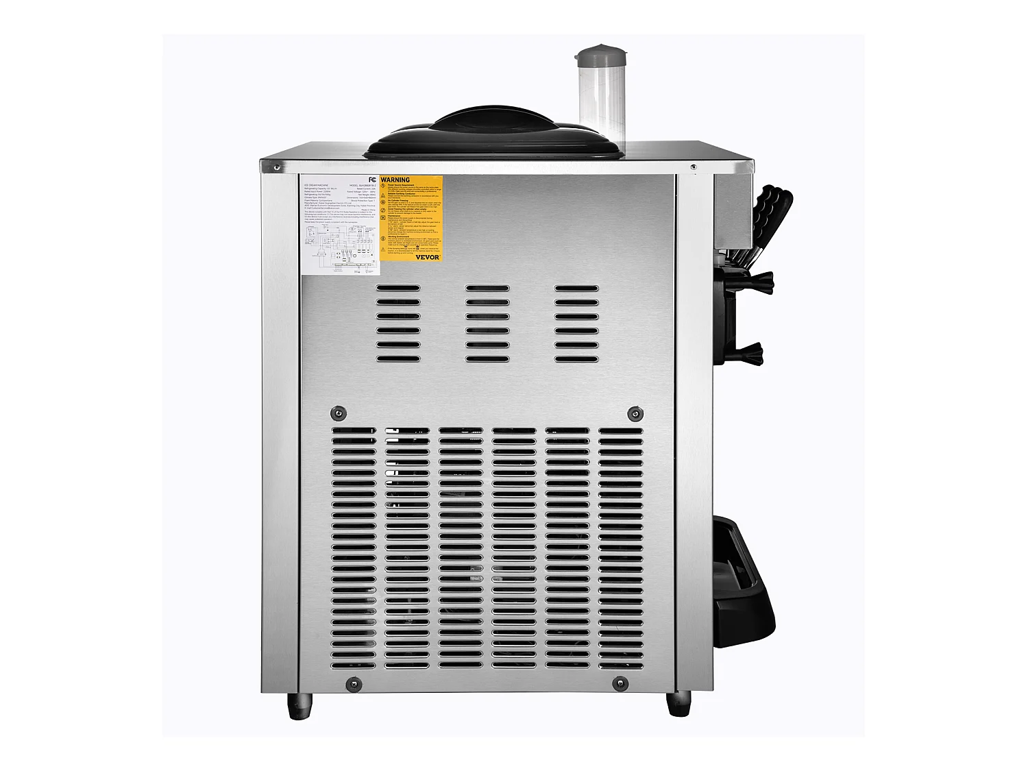 Machine à Crème Glacée Molle SucceBuy, 22-30 L/H, 2200 W, Machine à Glace Italienne Commerciale Trémie 2x6 L