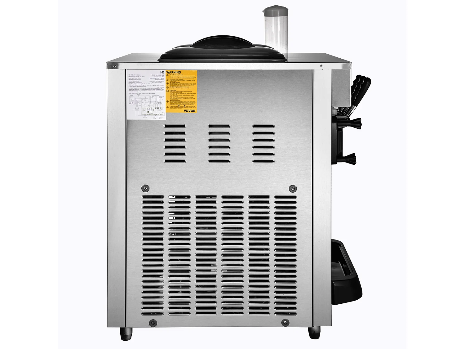 Machine à Crème Glacée Molle SucceBuy, 22-30 L/H, 2200 W, Machine à Glace Italienne Commerciale Trémie 2x6 L