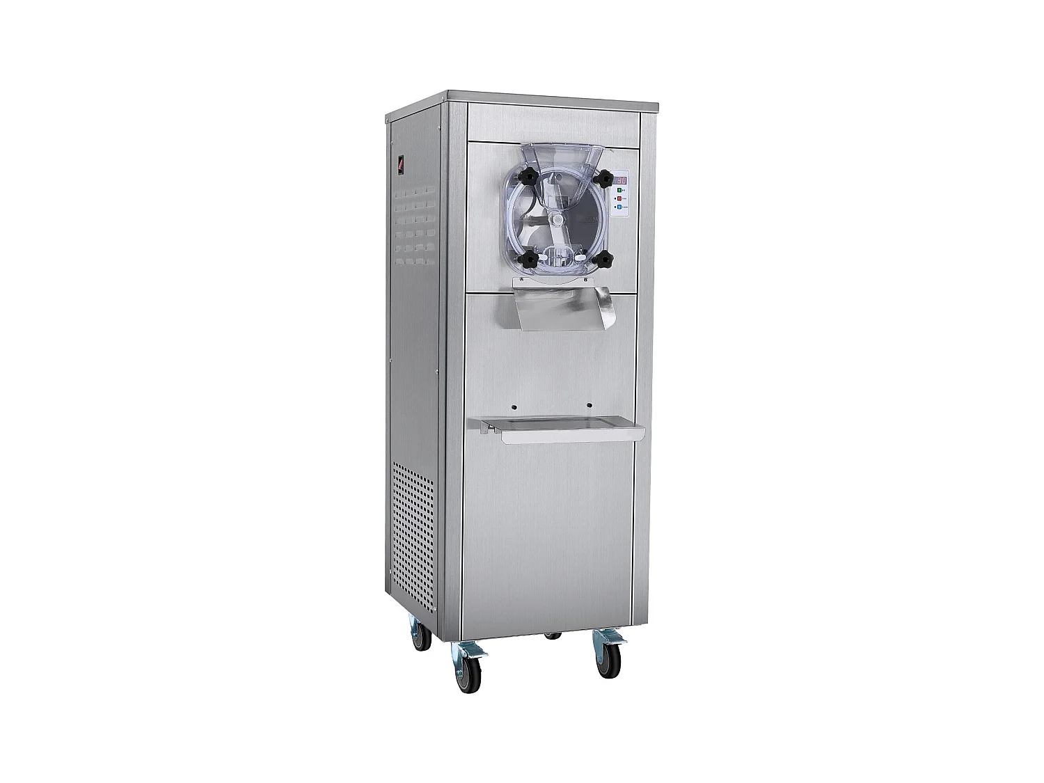 Machine à Crème Glacée Dure Commerciale SucceBuy, 18 L/h, 1600 W, avec Roues, Pré-refroidissement Automatique, Panneau LED