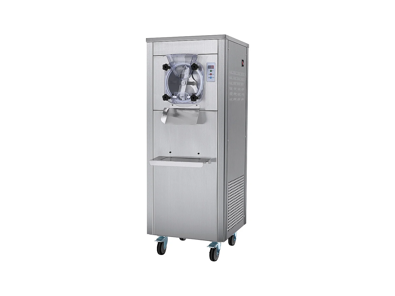 Machine à Crème Glacée Dure Commerciale SucceBuy, 18 L/h, 1600 W, avec Roues, Pré-refroidissement Automatique, Panneau LED