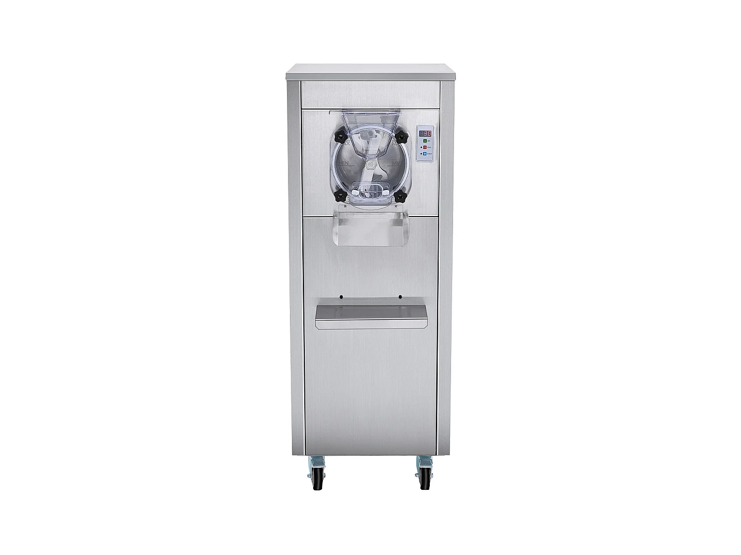 Machine à Crème Glacée Dure Commerciale SucceBuy, 18 L/h, 1600 W, avec Roues, Pré-refroidissement Automatique, Panneau LED