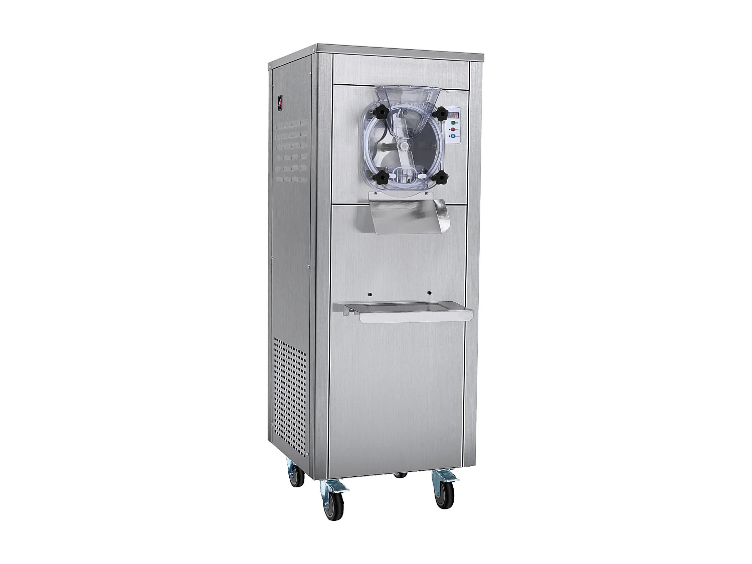 Machine à Crème Glacée Dure Commerciale SucceBuy, 18 L/h, 1600 W, avec Roues, Pré-refroidissement Automatique, Panneau LED