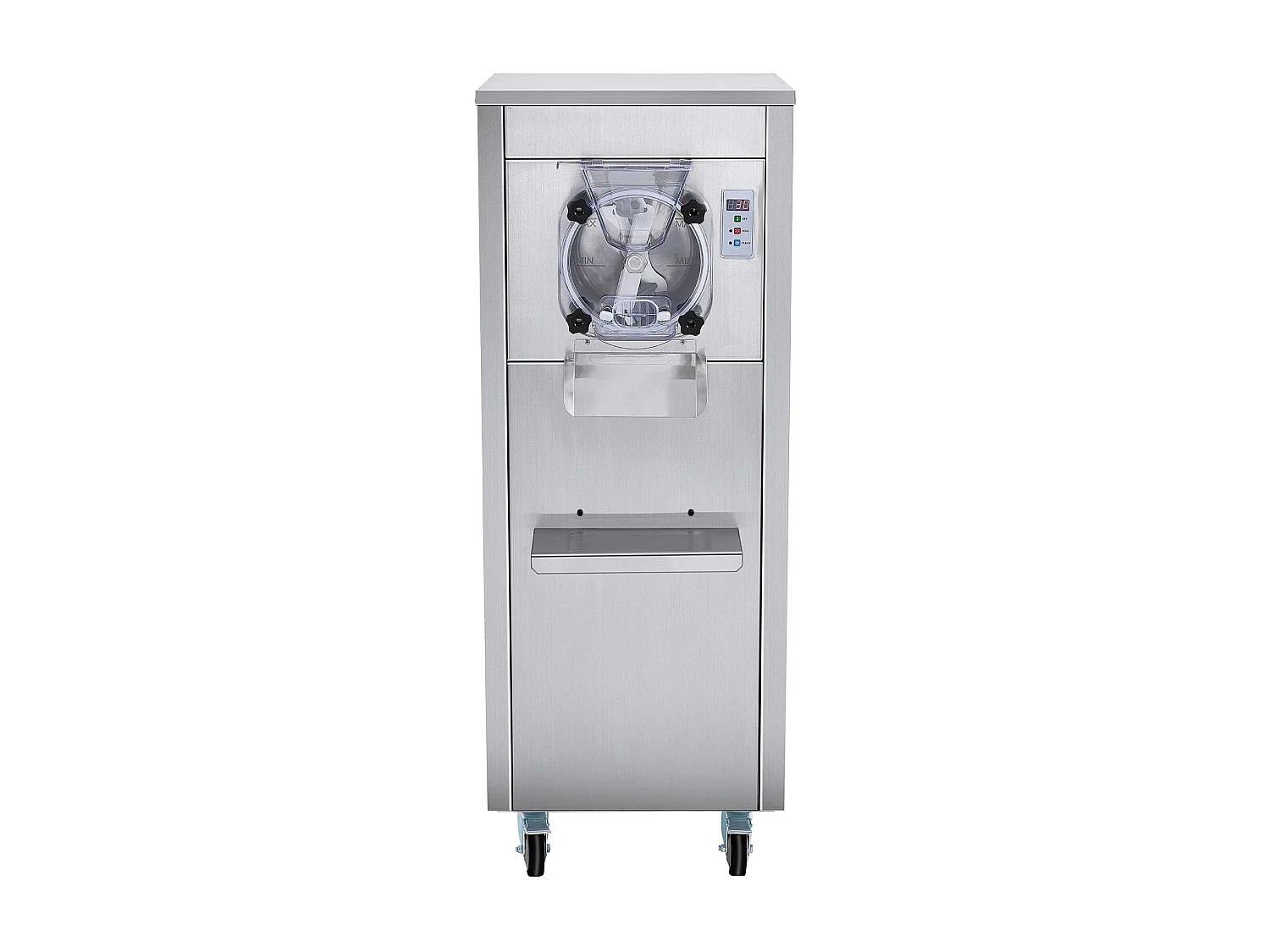 Machine à Crème Glacée Dure Commerciale SucceBuy, 18 L/h, 1600 W, avec Roues, Pré-refroidissement Automatique, Panneau LED