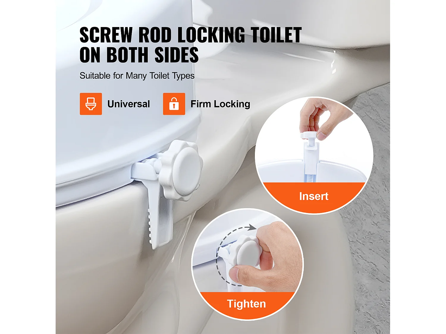 Siège de Toilette Surélevé SucceBuy, Hauteur de 12,7 cm, Capacité de 136 kg, Rehausseur Universel, Blanc