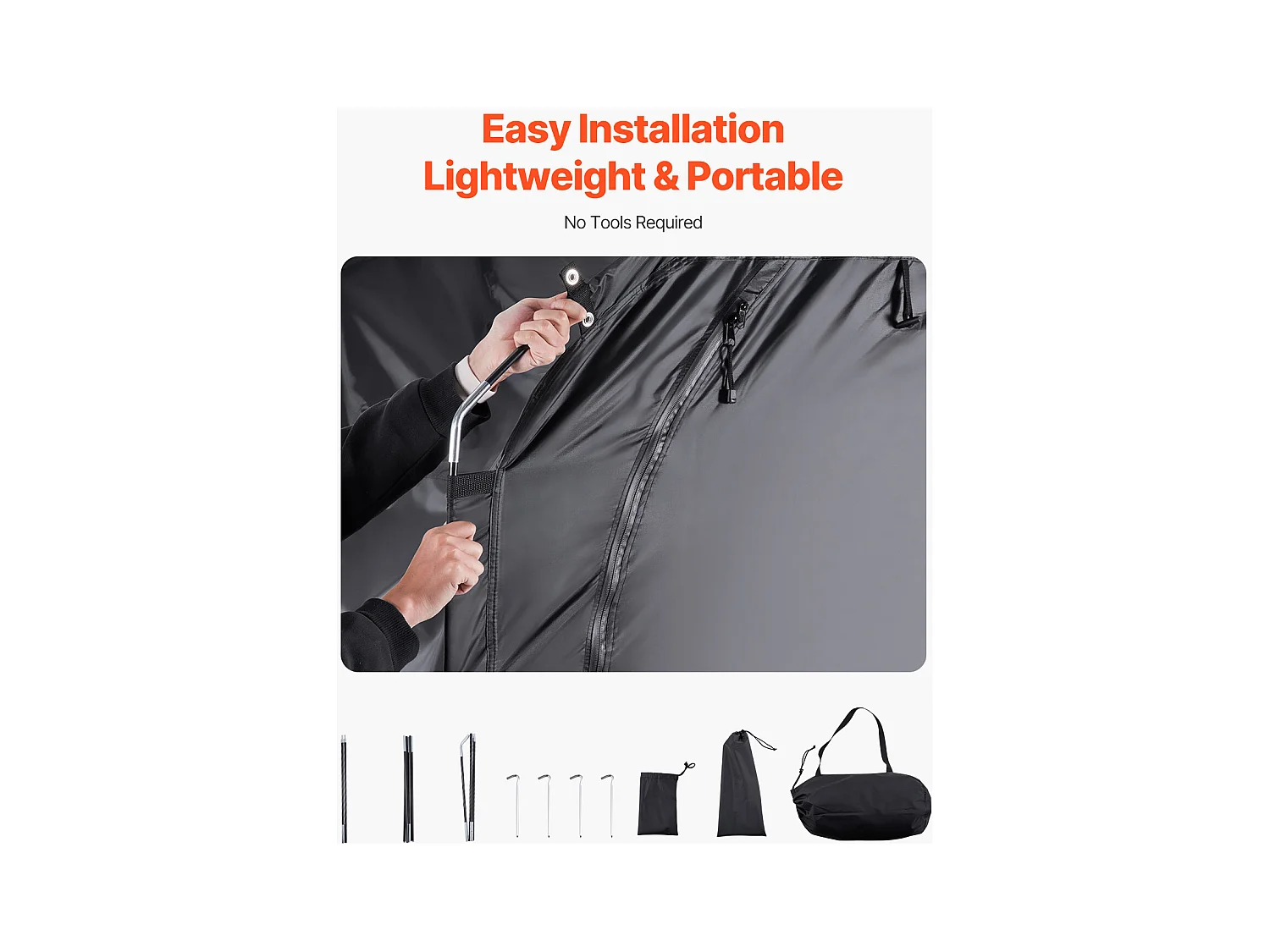 Abri à Vélo Tente de Rangement Extérieure SucceBuy, Abri à Vélo pour 4-5 Vélos, Double Fermeture Éclair, Tissu Oxford, pour Extérieur