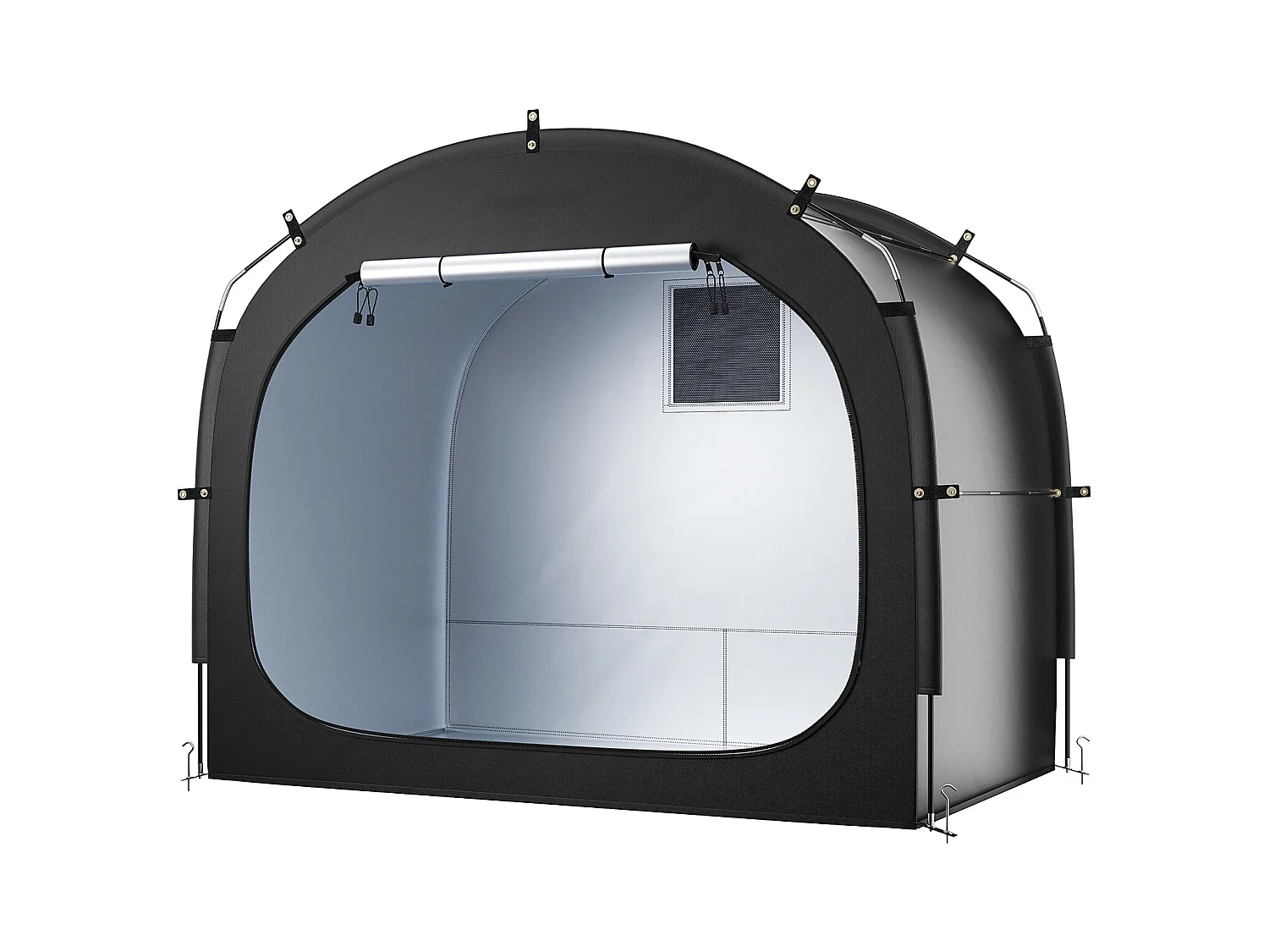 Abri à Vélo Tente de Rangement Extérieure SucceBuy, Abri à Vélo pour 4-5 Vélos, Double Fermeture Éclair, Tissu Oxford, pour Extérieur