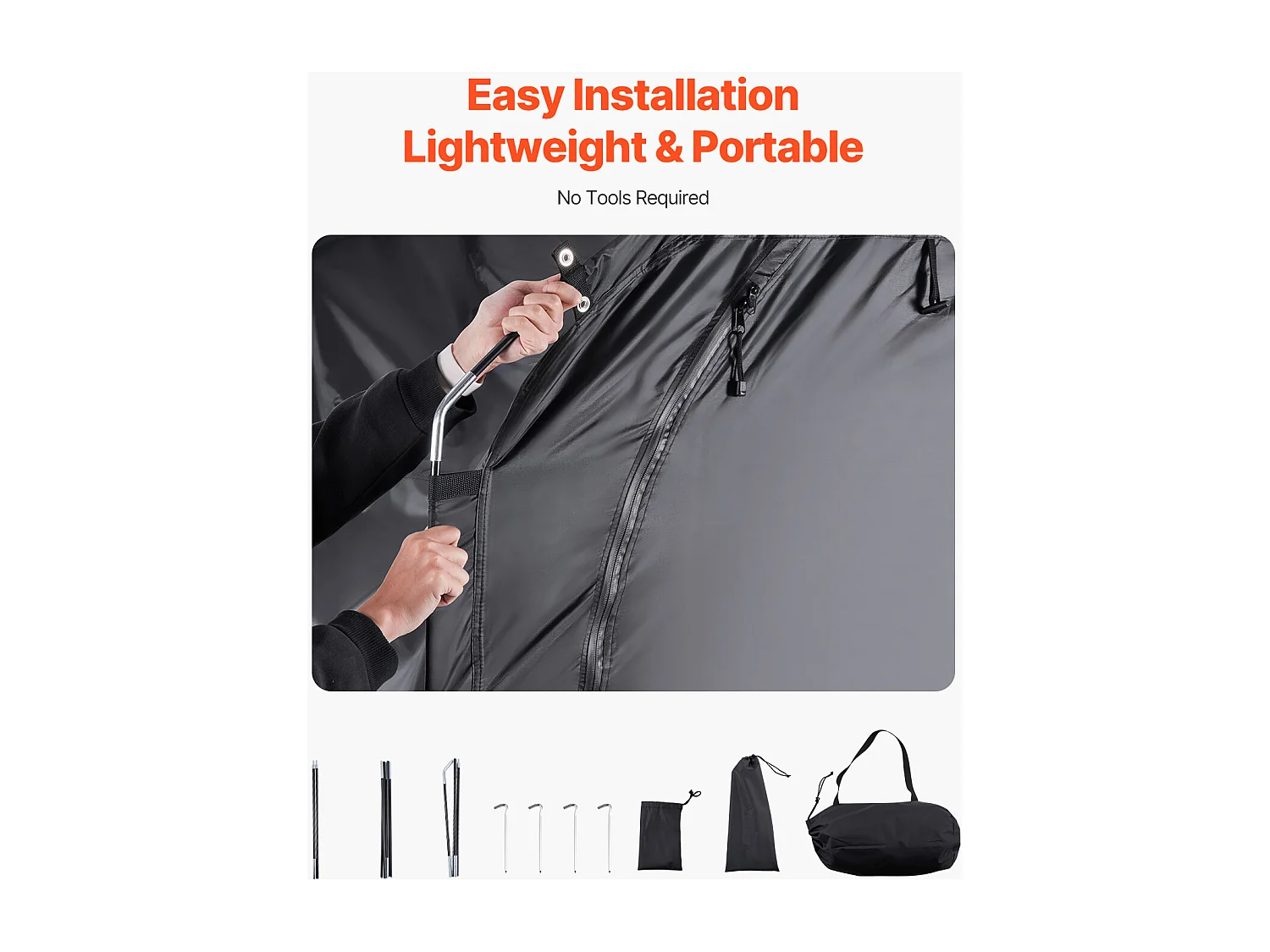 Abri à Vélo Tente de Rangement Extérieure SucceBuy, Abri à Vélo pour 4-5 Vélos, Double Fermeture Éclair, Tissu Oxford, pour Extérieur