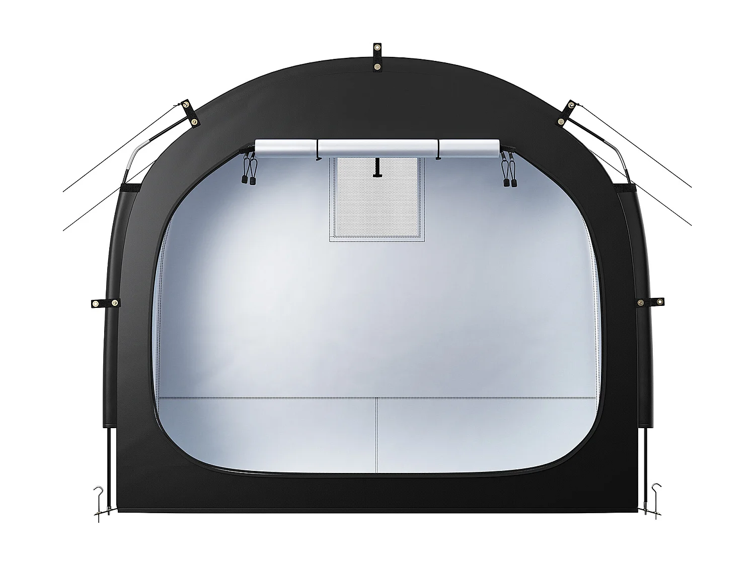Abri à Vélo Tente de Rangement Extérieure SucceBuy, pour 1 à 2 Vélos, Double Fermeture Éclair, Tissu Oxford, Porte Simple, pour Extérieur