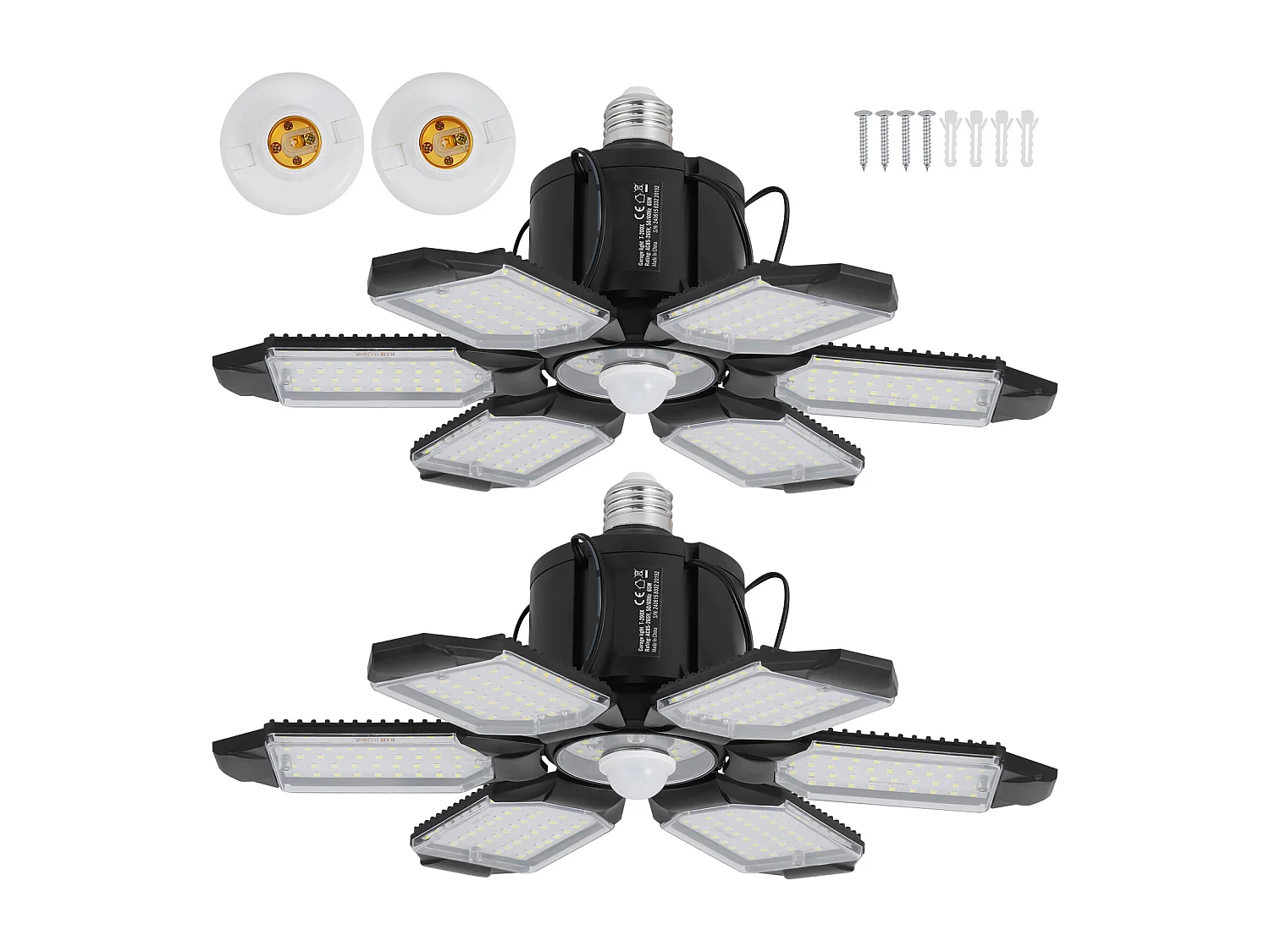 Garageverlichting SucceBuy LED Set van 2 15.000 lm met Verborgen Bewegingsdetector