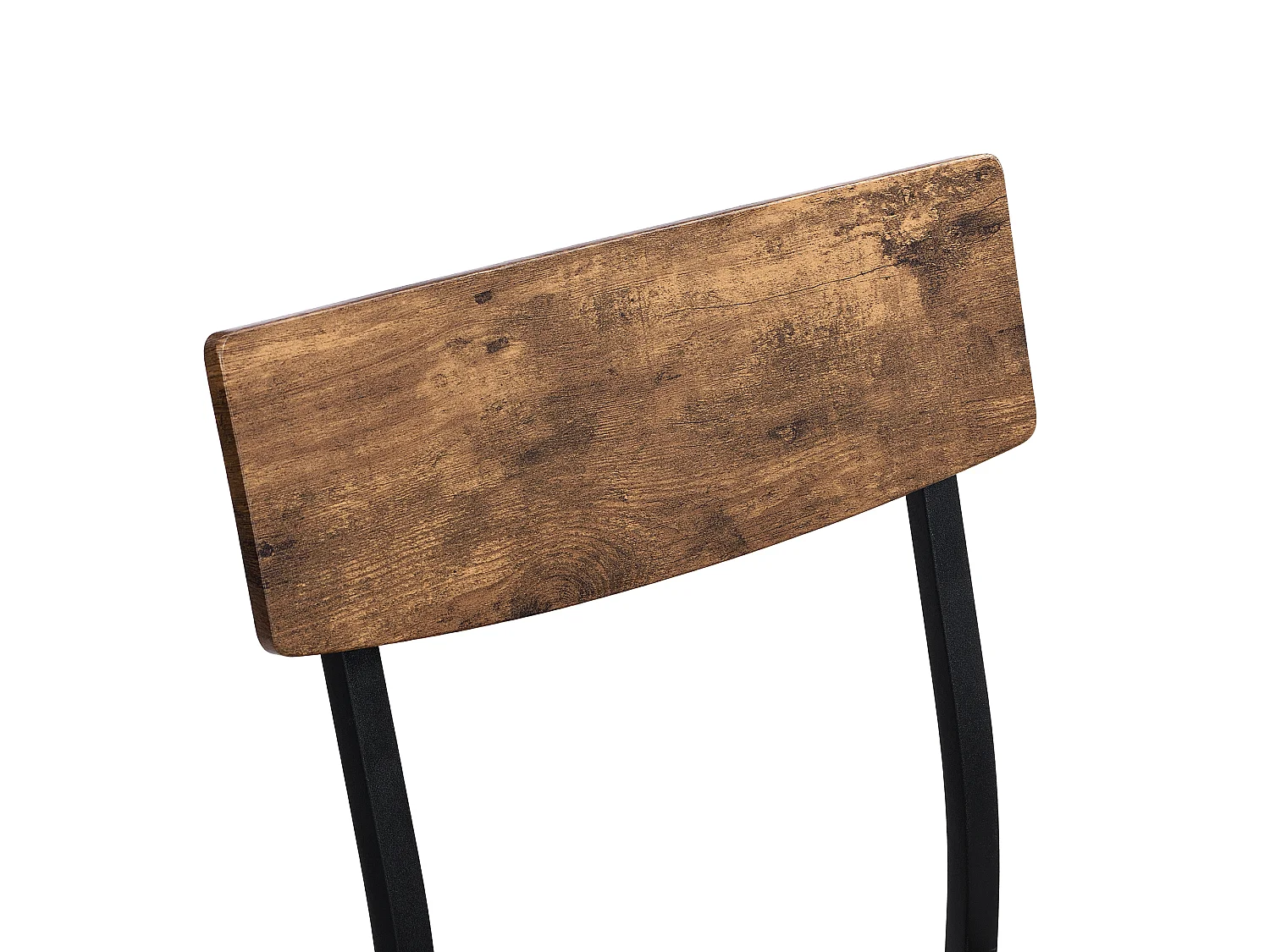Ensemble table et chaise - 4 chaises, 1 banc et 1 Table à manger Style industriel - cadre en acier et bois - Marron