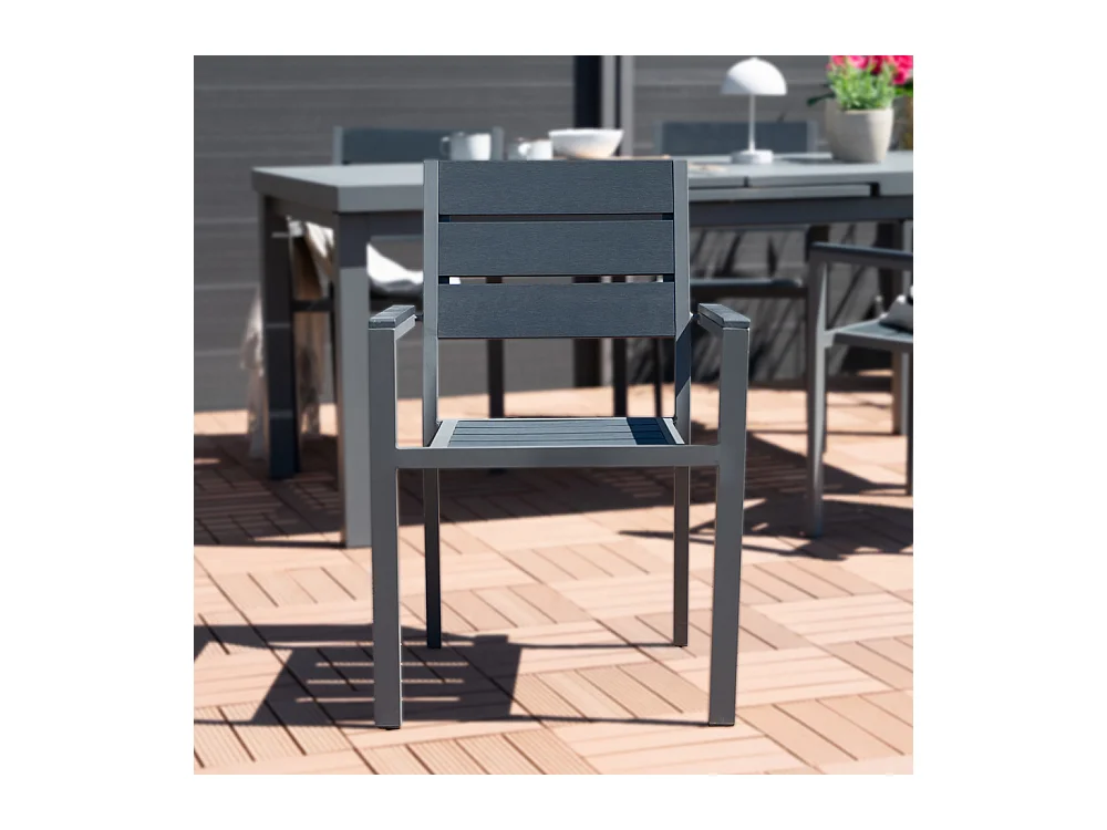 Chaise de jardin Home Deluxe MADERA Quantité : 5
