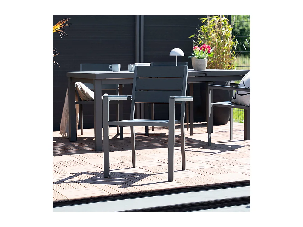 Chaise de jardin Home Deluxe MADERA Quantité : 6