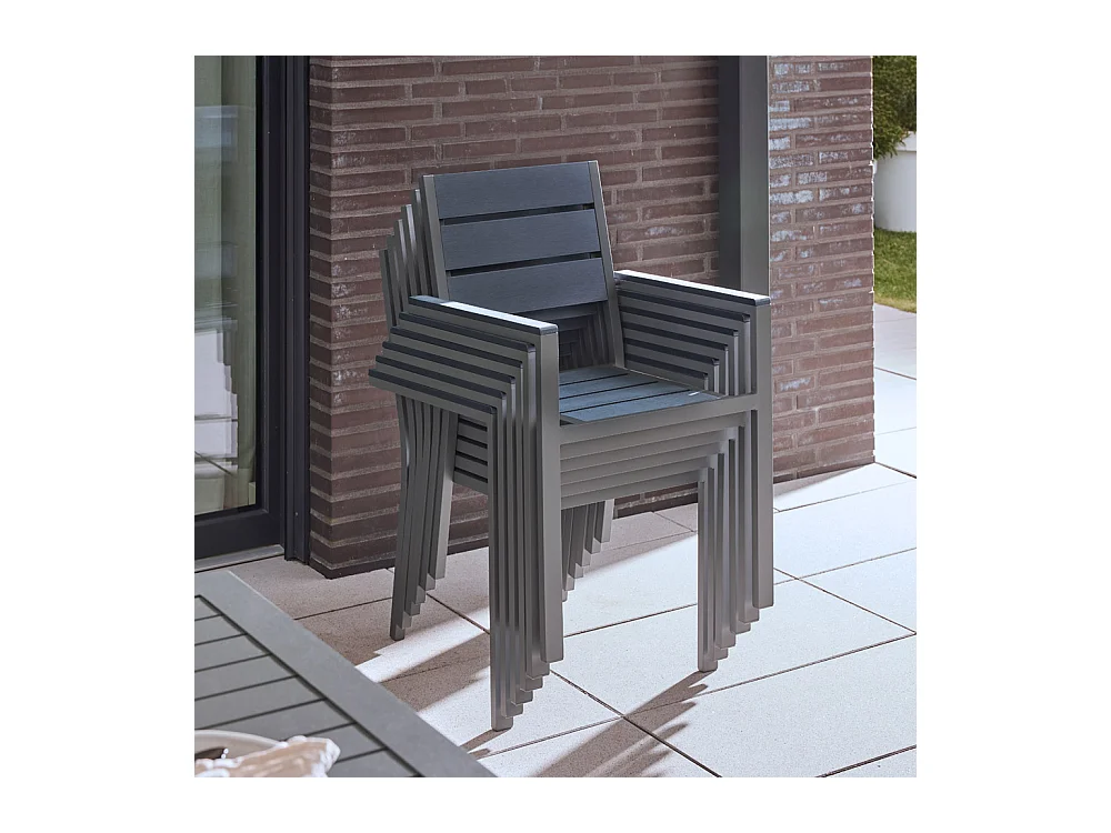 Chaise de jardin Home Deluxe MADERA Quantité : 6