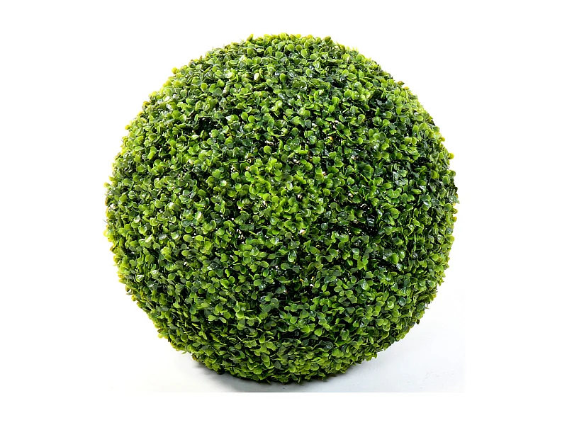 Plante artificielle haute gamme Spécial extérieur / Buis boule GR artificiel - Dim : H.48 x D.48 cm