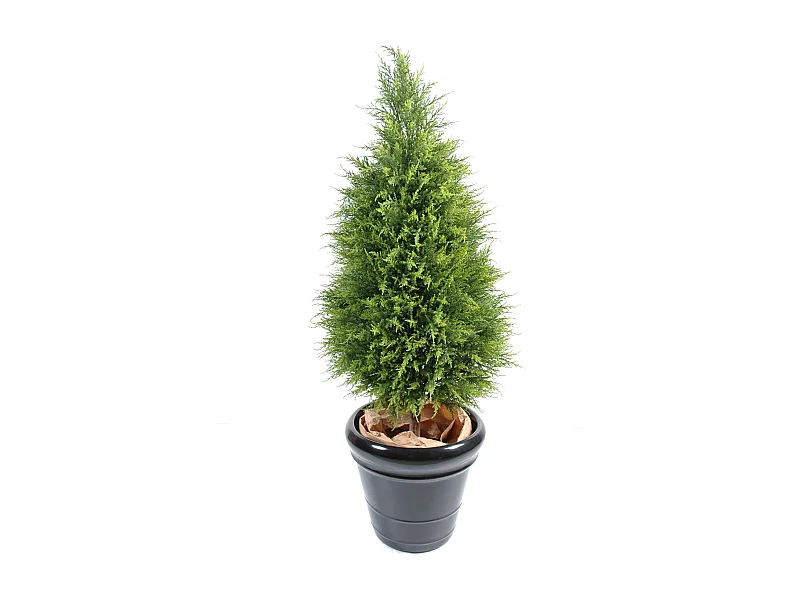 Plante artificielle haute gamme Spécial extérieur Cyprès coloris vert - Dim : 160 x 70 cm