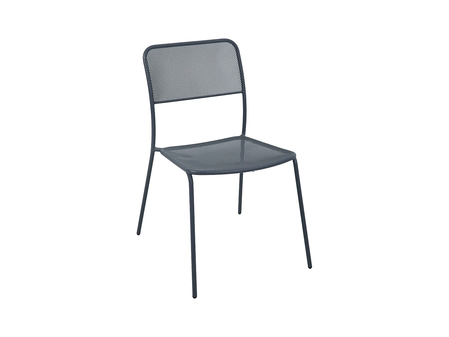 Antracietgrijze tuintafel en 6 stoelenset