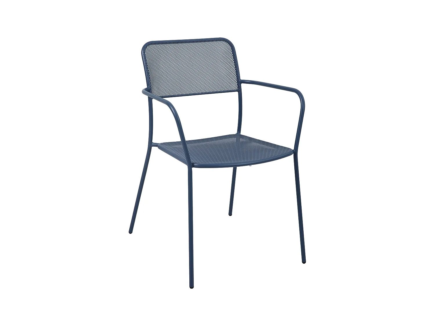 Ensemble table et 2 fauteuils de jardin bleu