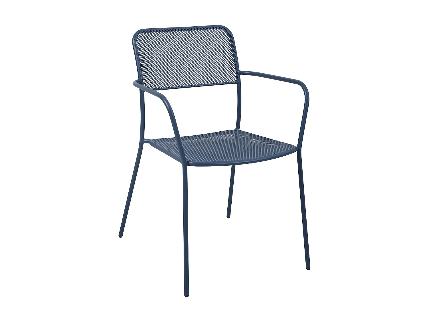 Ensemble table et 2 fauteuils de jardin bleu