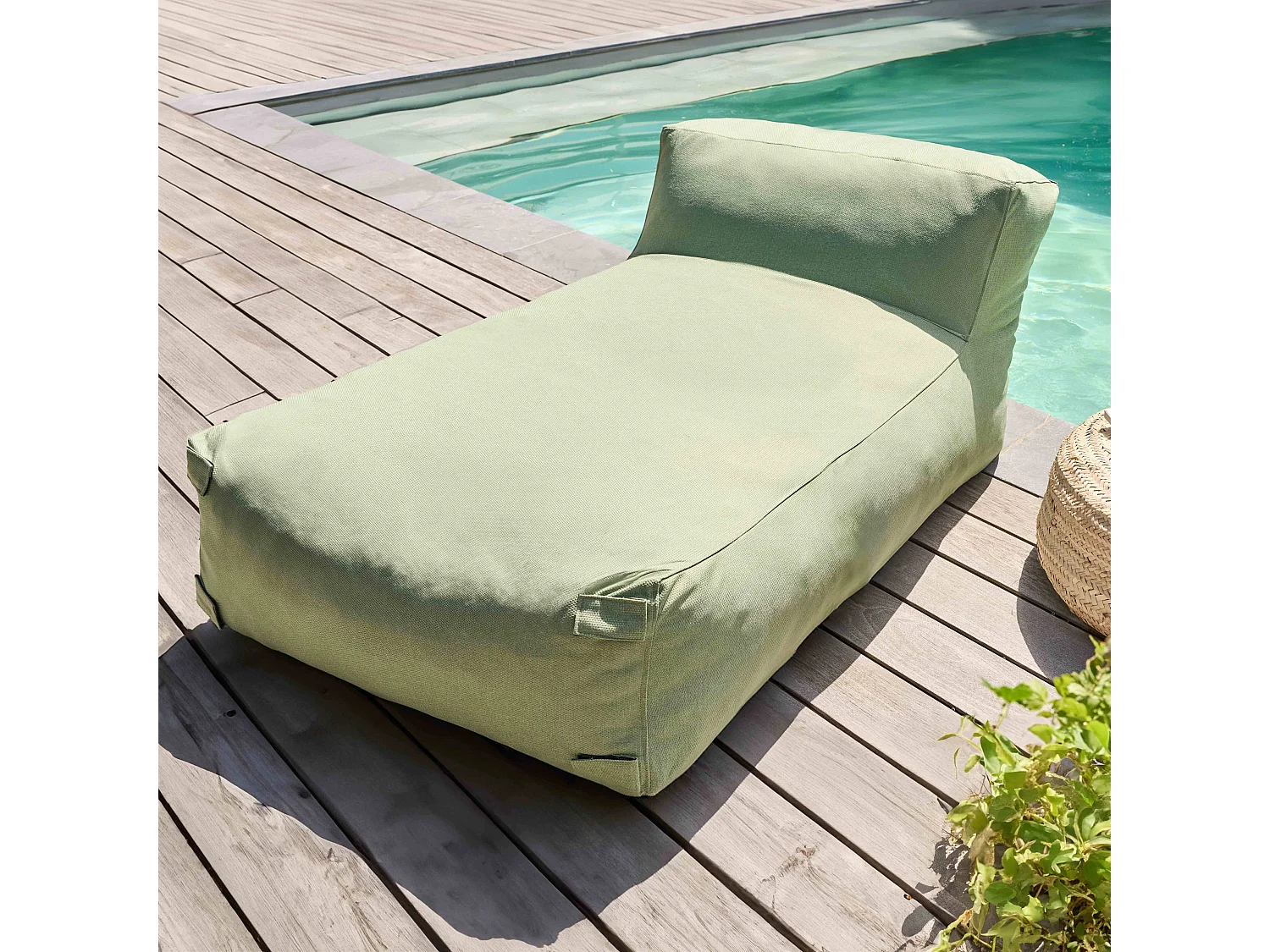 Modulaire tuinset met 2 ligstoelen, cactusgroene