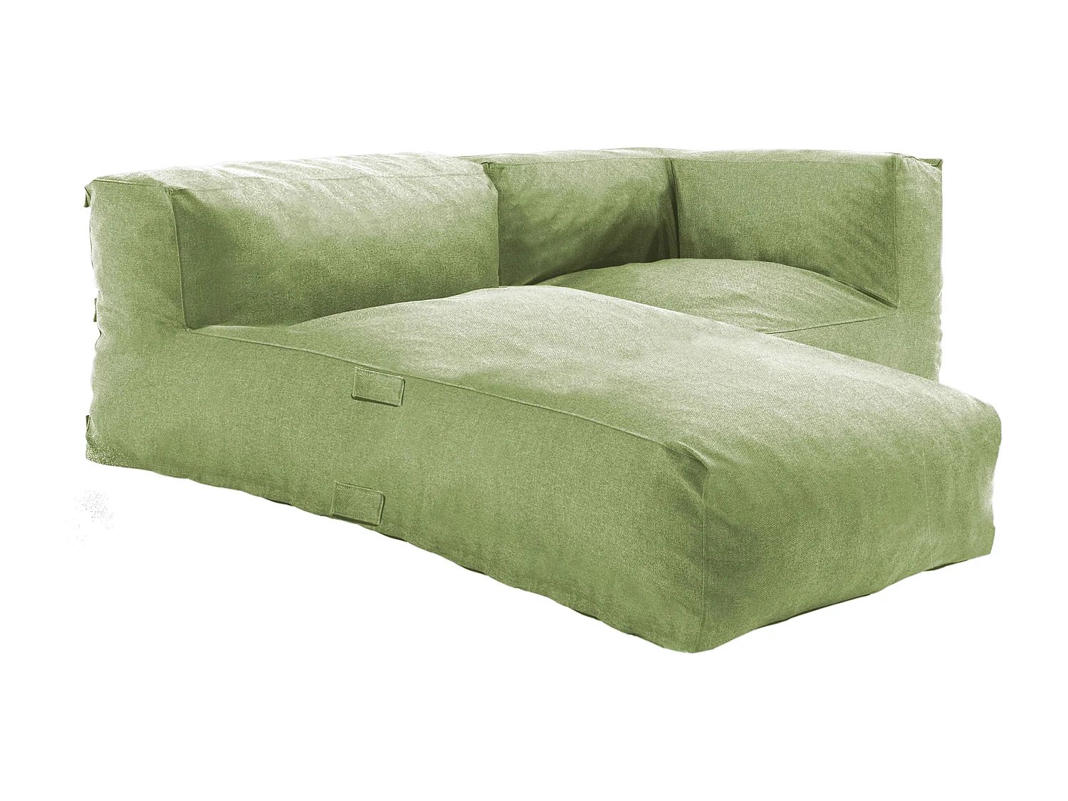 Salon de jardin un fauteuil d'angle et 1 méridienne vert cactus