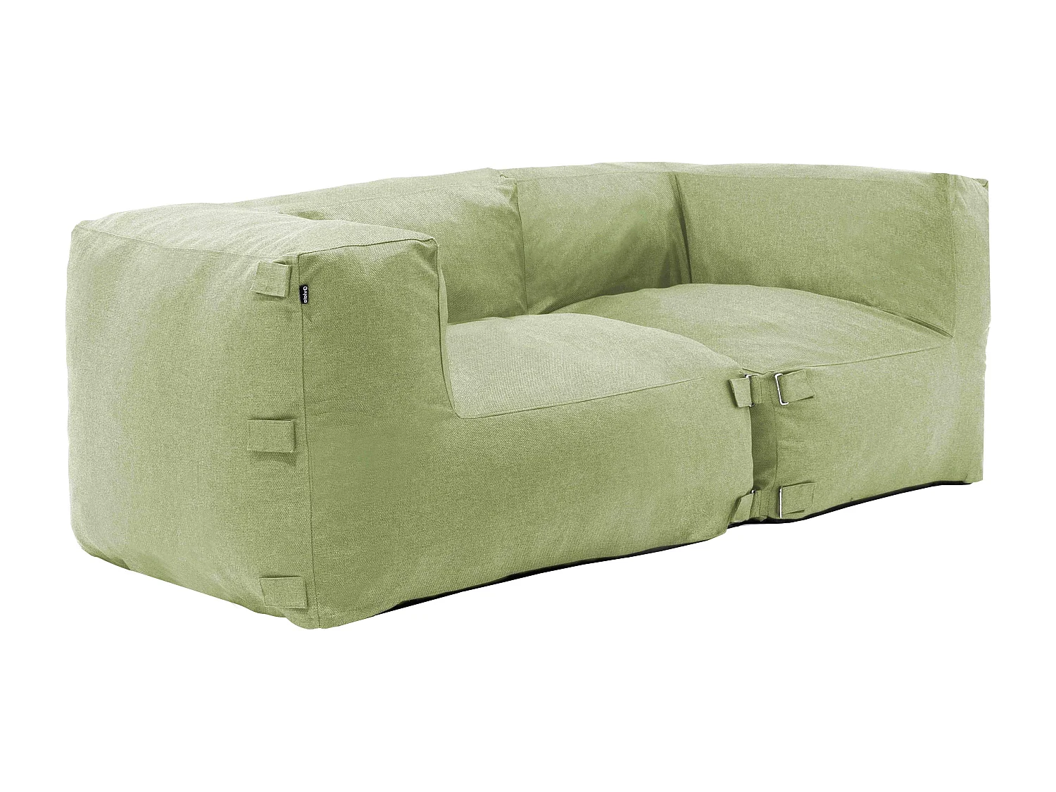 Salon de jardin modulable avec 2 fauteuils d'angle vert cactus