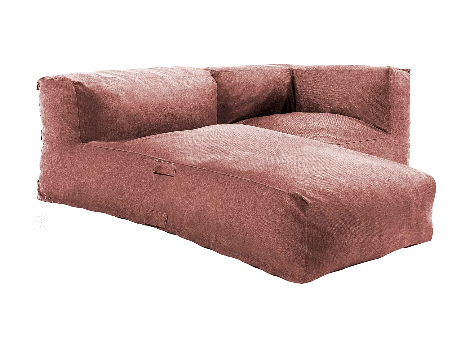 Salon de jardin un fauteuil d'angle et une méridienne terracotta