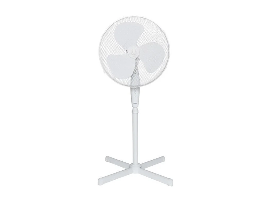 Ventilateur sur pied OCEANIC - 45W - Diametre 40 cm - Hauteur reglable - Oscillation - Blanc
