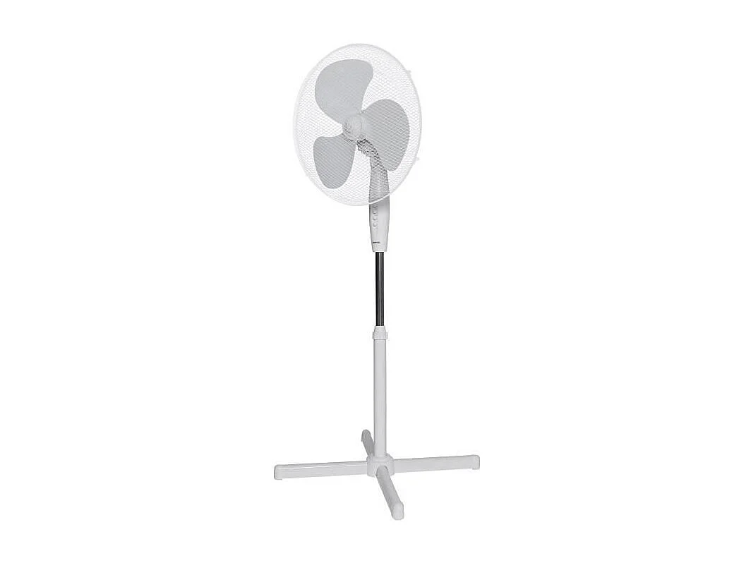 Ventilateur sur pied OCEANIC - 45W - Diametre 40 cm - Hauteur reglable - Oscillation - Blanc
