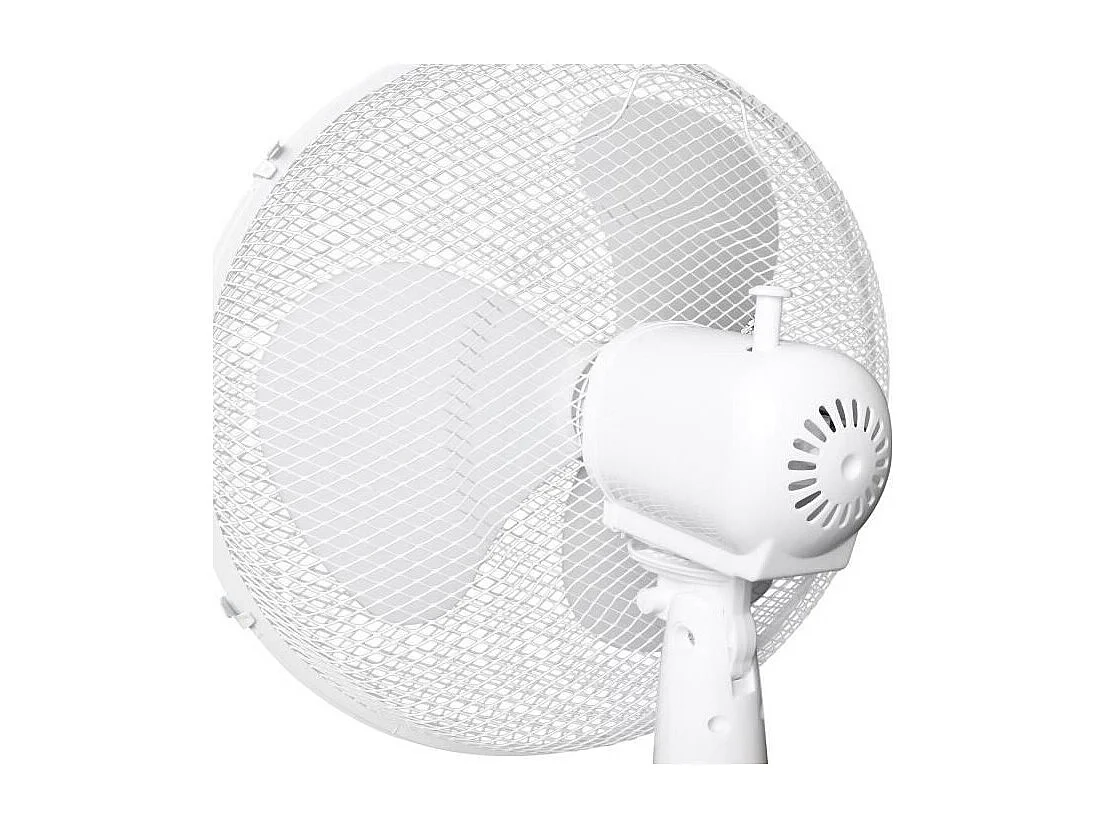 Ventilateur sur pied OCEANIC - 45W - Diametre 40 cm - Hauteur reglable - Oscillation - Blanc