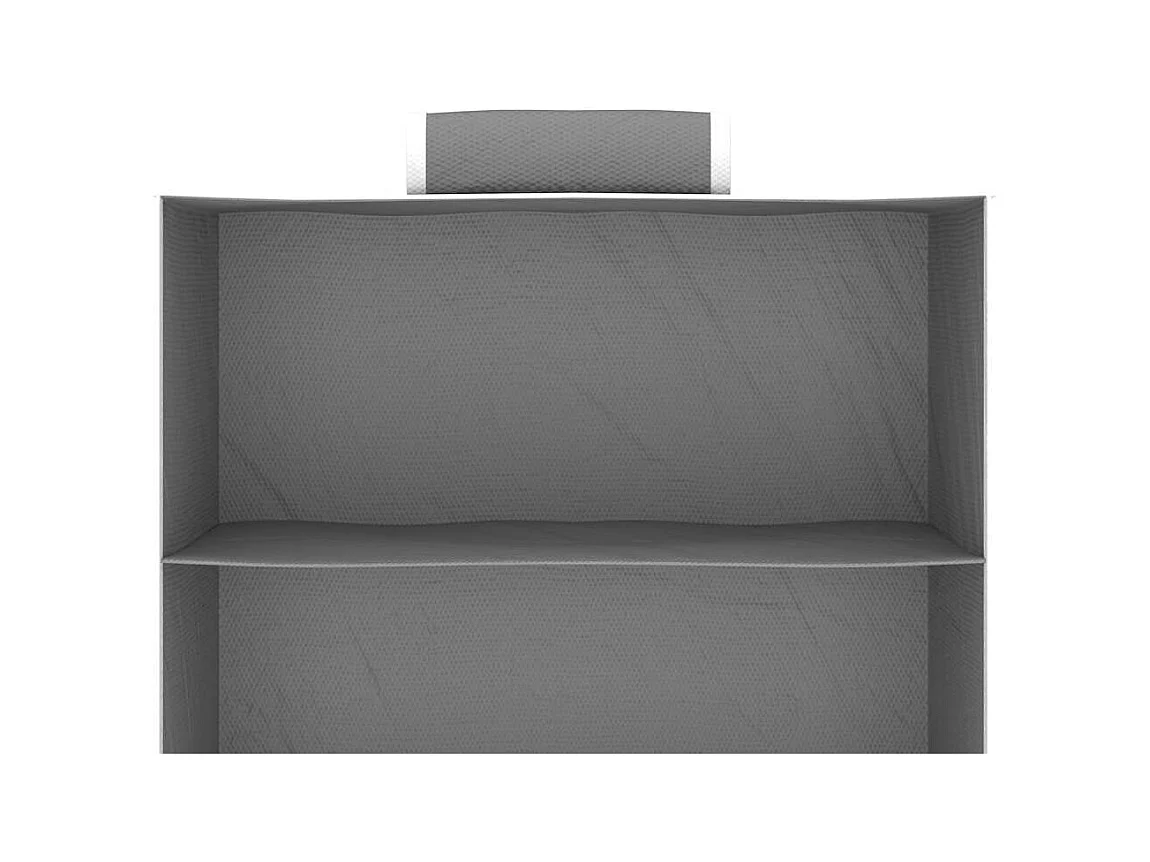 Wiszące Półki Do Przechowywania 2 szt. 6 Poziomów w Szarym i Białym Materiał