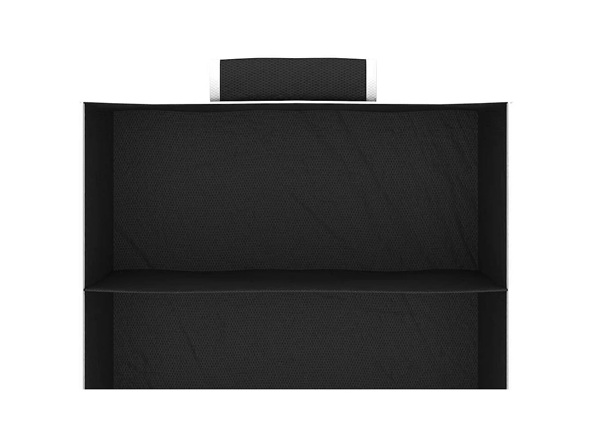 Wiszące Półki Do Przechowywania 2 szt. 6 Poziomów Tkanina Czarno-Biała