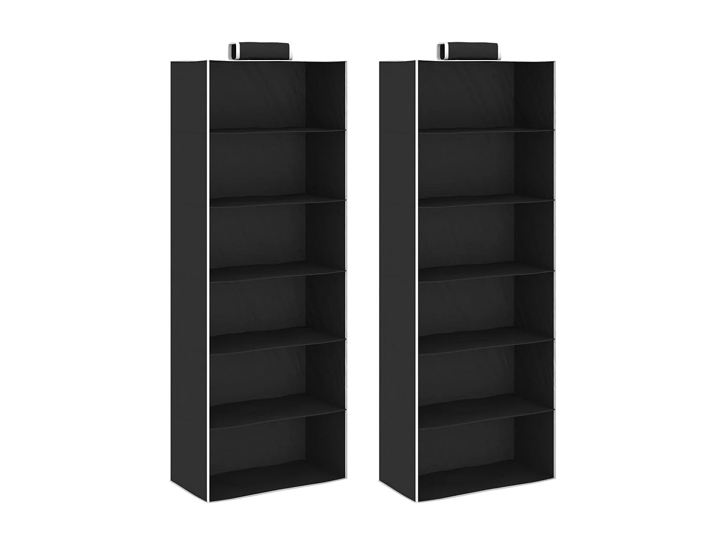 Étagères suspendues de rangement 2 pcs 6 niveaux Tissu