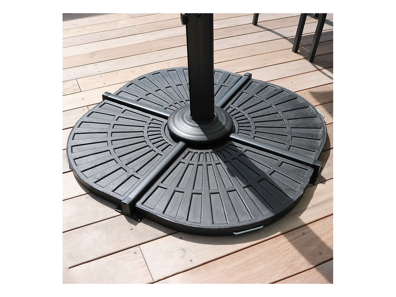 Lot de 4 dalles de parasol lestées