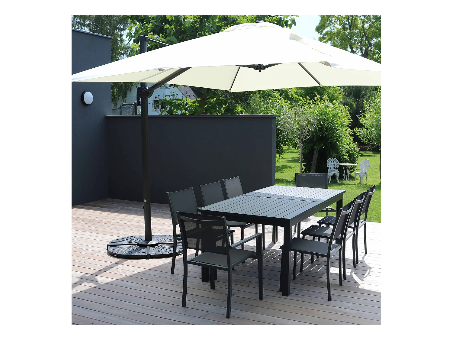 Lot de 4 dalles de parasol lestées