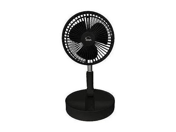 Standventilator EDREAM FAN 001 BLACK - Laufzeit 24h, Ladezeit 4h30, Schwarz, Luftstrom N/C, Leise 40dB