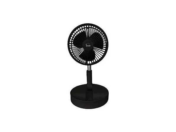 Ventilador de Pé EDREAM FAN 001 BLACK - Autonomia de 24h, Carregamento de 4h30, Preto, Fluxo de Ar N/C, Silencioso 40dB