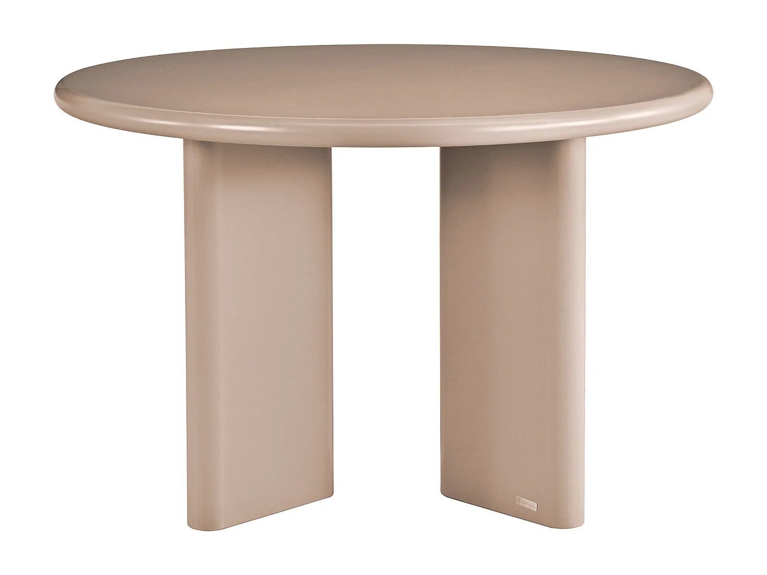 Table à manger ronde 4 personnes en MDF - Marron - LUKAVO