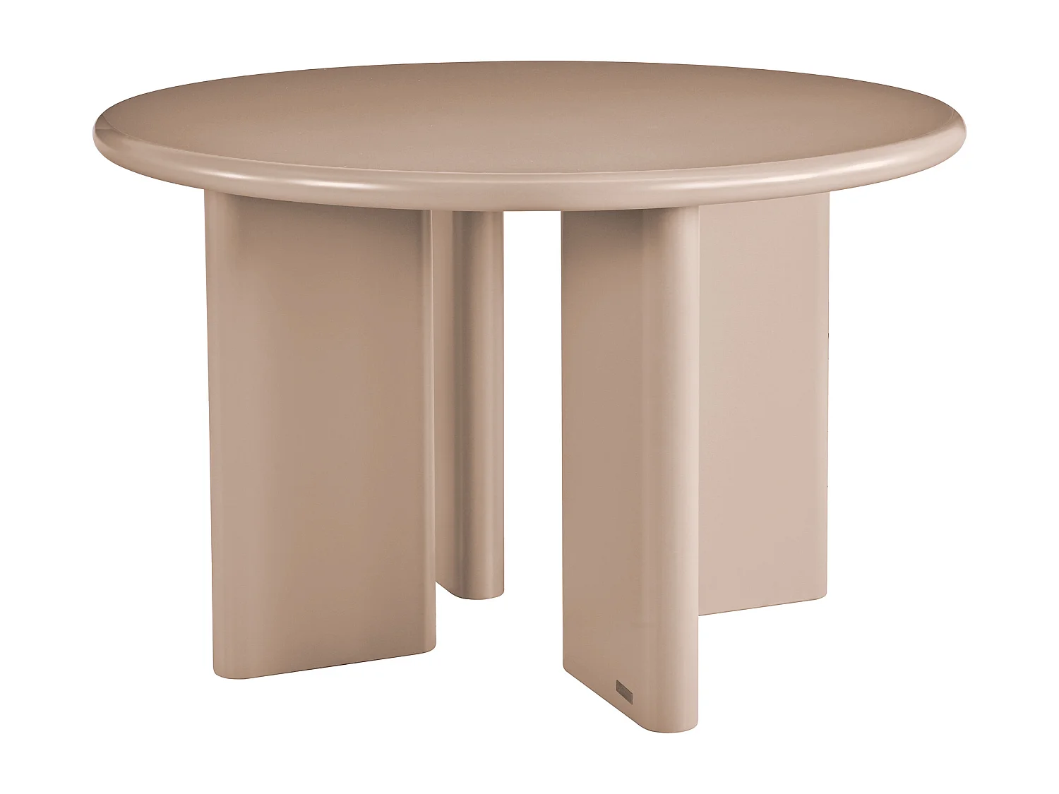 Table à manger ronde 4 personnes en MDF - Marron - LUKAVO