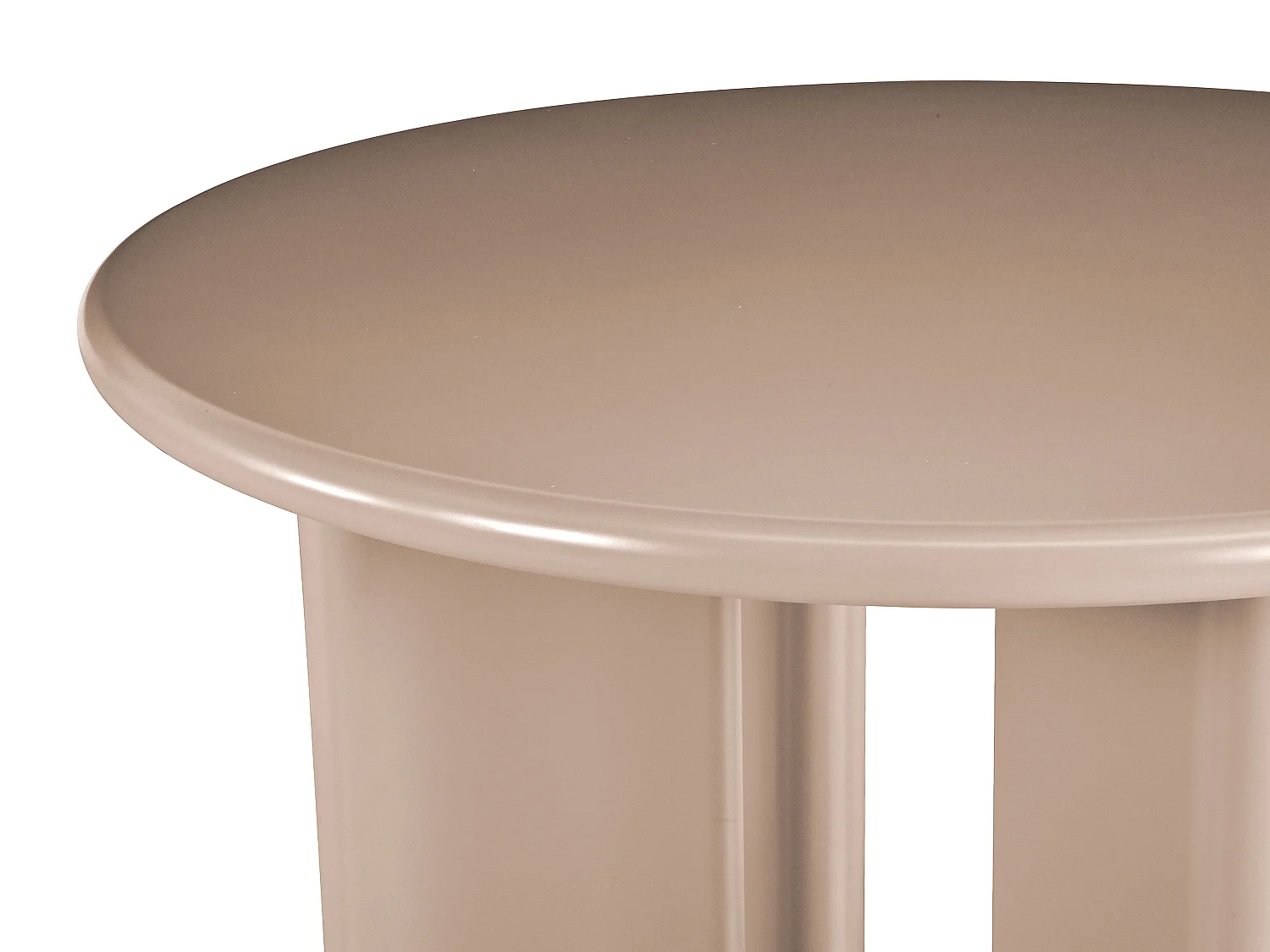 Table à manger ronde 4 personnes en MDF - Marron - LUKAVO