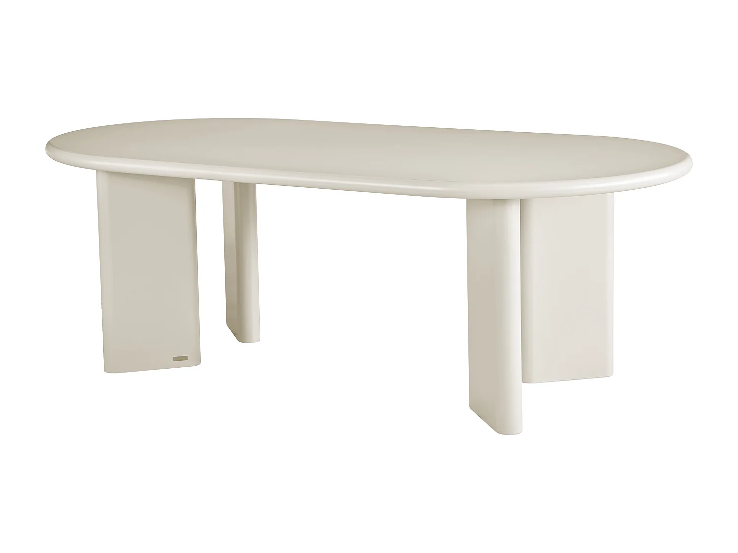 Table à manger 8 personnes en MDF - Beige - MARUZA