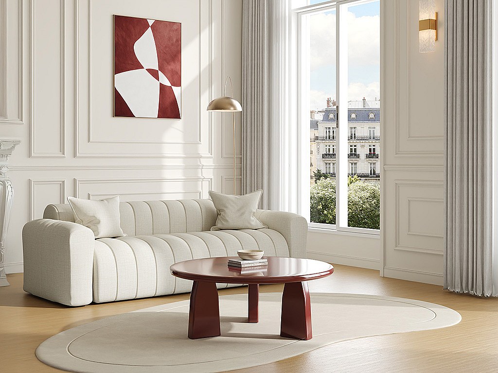 Couchtisch aus MDF - Bordeaux lackiert - ZINAPA günstig online kaufen