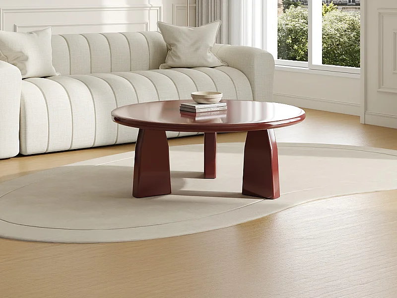 Salontafel van MDF - Gelakt bordeauxrood - ZINAPA