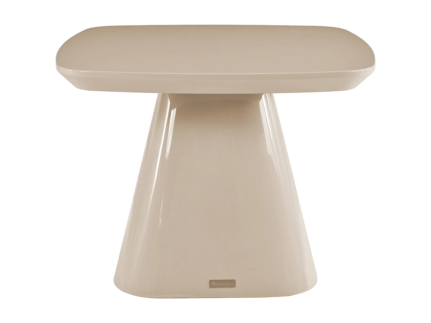 Table d'appoint en MDF - Taupe laqué - NATAZA