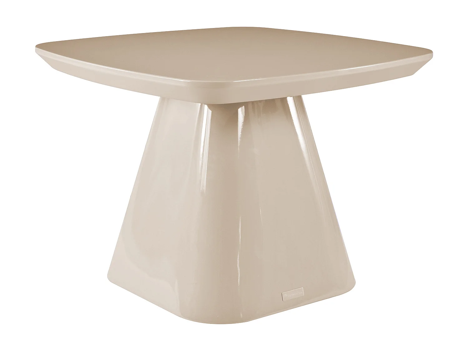 Table d'appoint en MDF - Taupe laqué - NATAZA