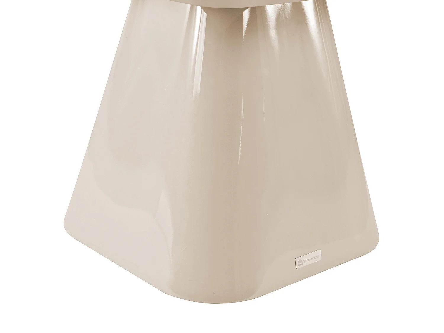 Table d'appoint en MDF - Taupe laqué - NATAZA