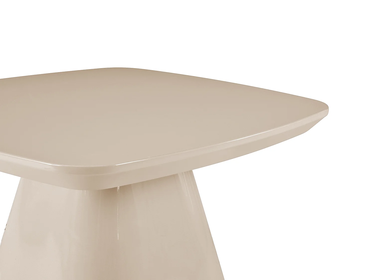 Table d'appoint en MDF - Taupe laqué - NATAZA