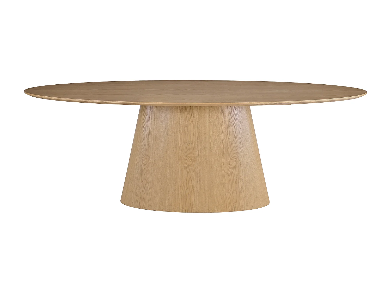 Table à manger 8 personnes placage frêne - Naturel clair - ANTELADA