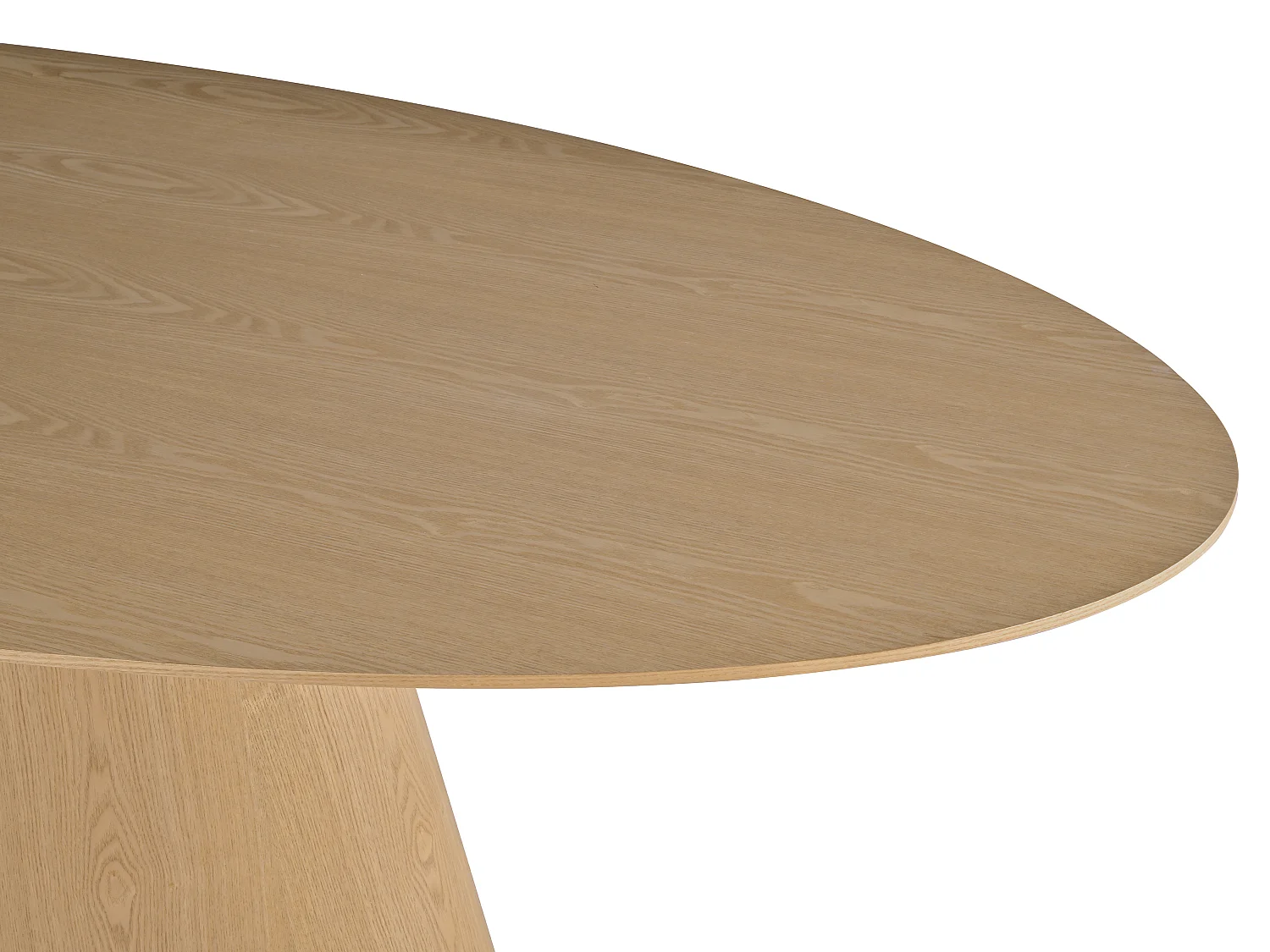 Table à manger 8 personnes placage frêne - Naturel clair - ANTELADA